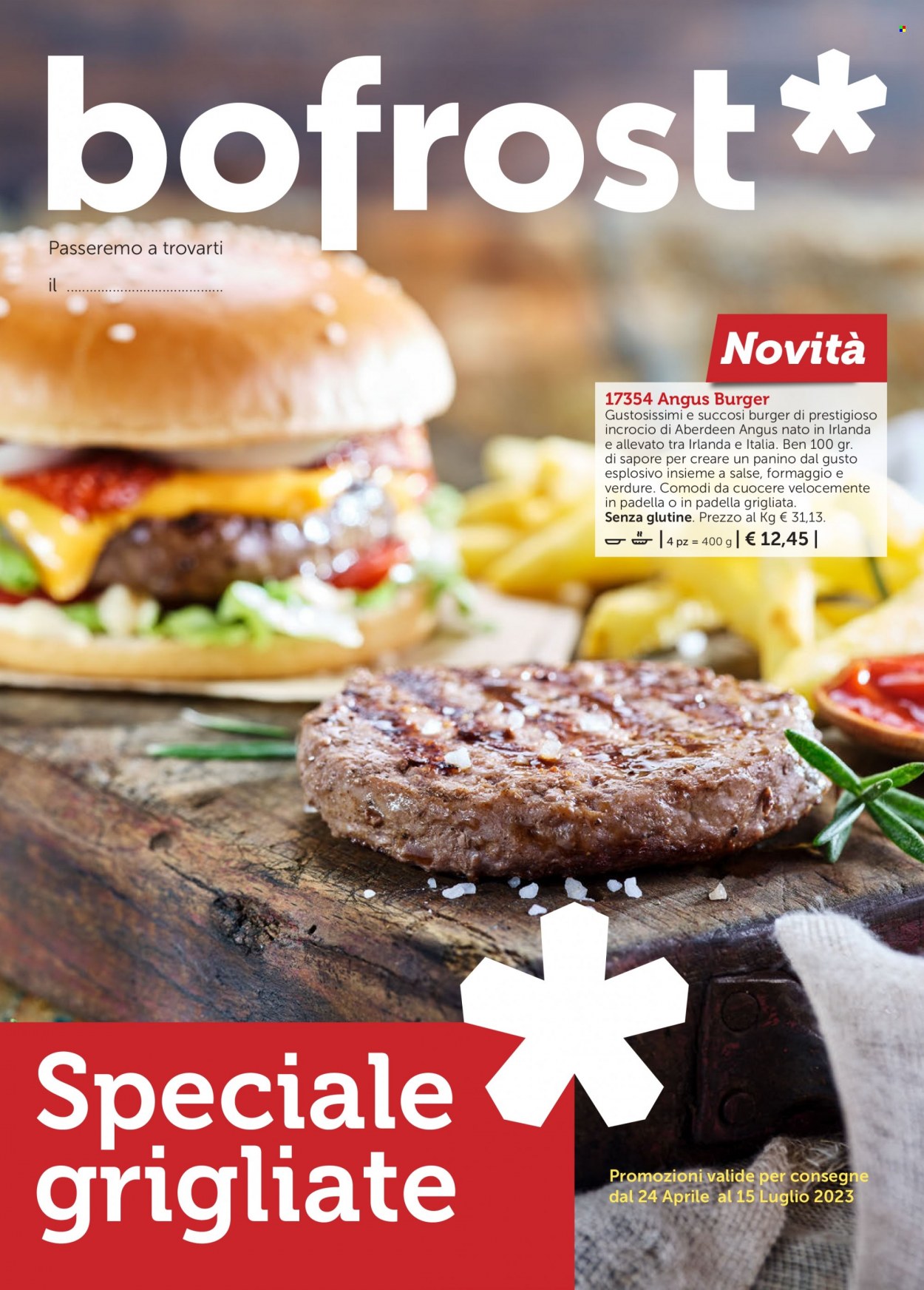 thumbnail - Volantino Bofrost - 24/4/2023 - 15/7/2023 - Prodotti in offerta - hamburger. Pagina 1.