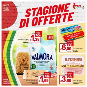 Volantino Iper, La grande i - 11/4/2023 - 20/4/2023.