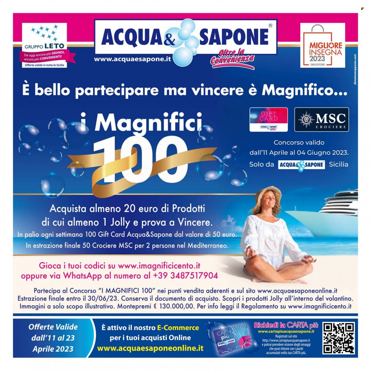 Volantino Acqua & Sapone - 11/4/2023 - 23/4/2023. Pagina 1