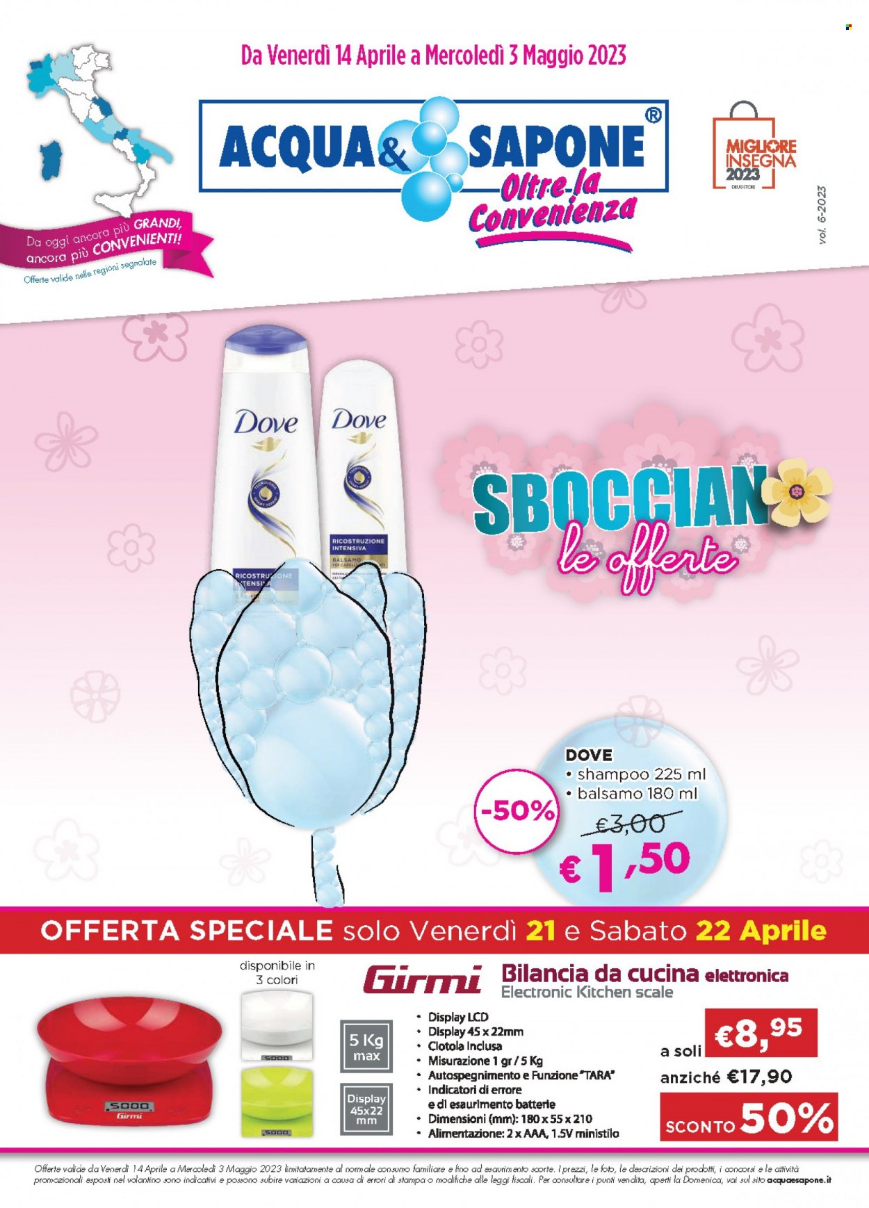 Volantino Acqua & Sapone - 14/4/2023 - 3/5/2023. Pagina 1