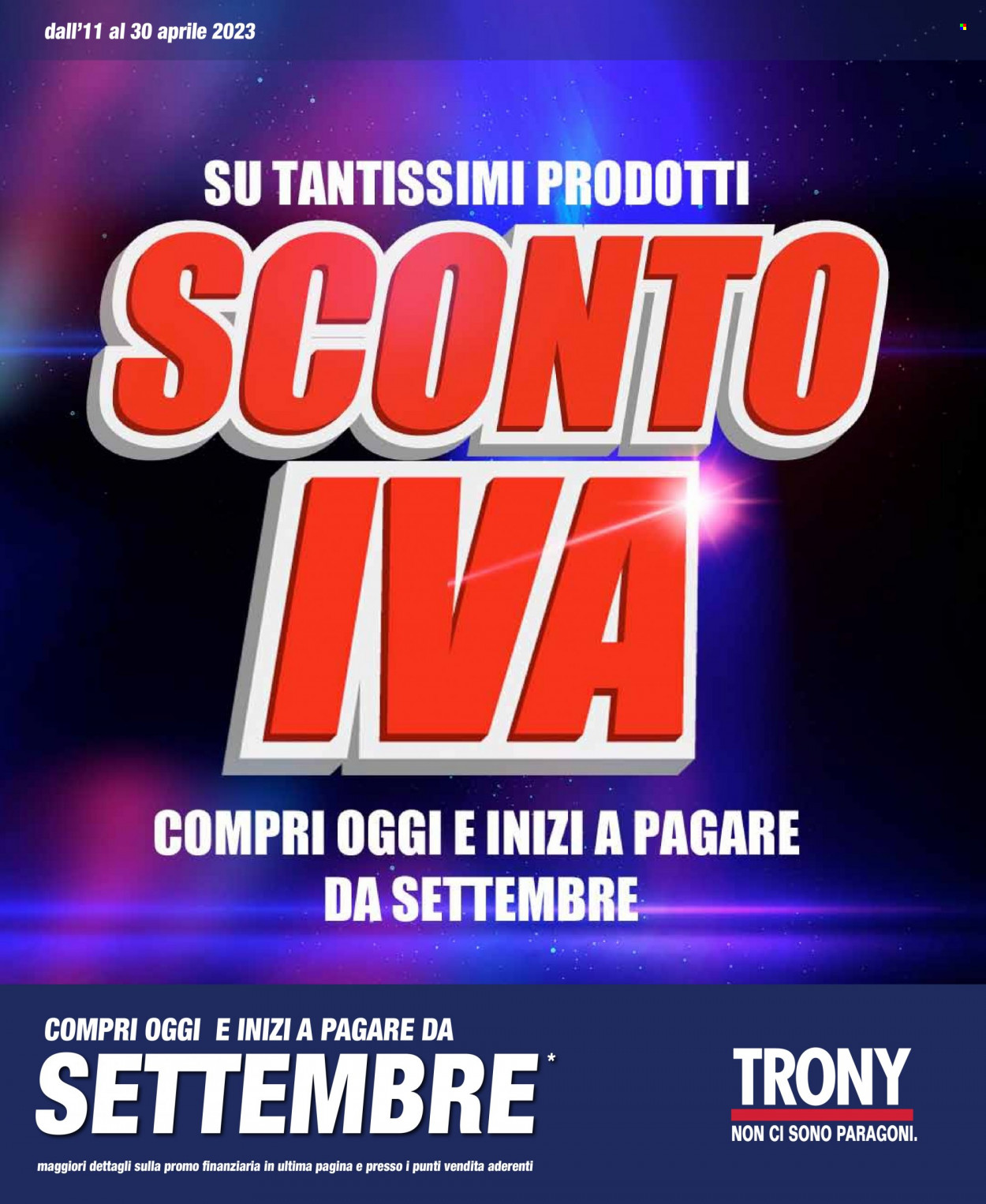Volantino Trony - 11/4/2023 - 30/4/2023. Pagina 1