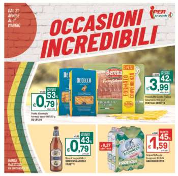 Volantino Iper, La grande i - 21/4/2023 - 1/5/2023.