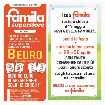 Volantino Famila - 21/4/2023 - 28/4/2023.