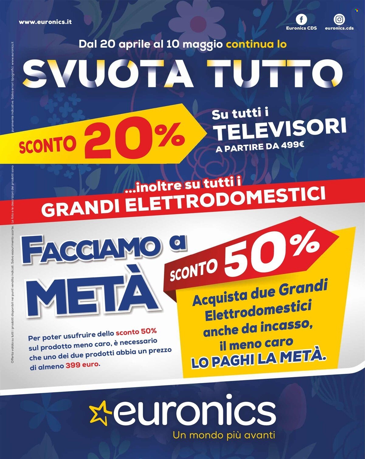 Volantino Euronics - 20/4/2023 - 10/5/2023. Pagina 1