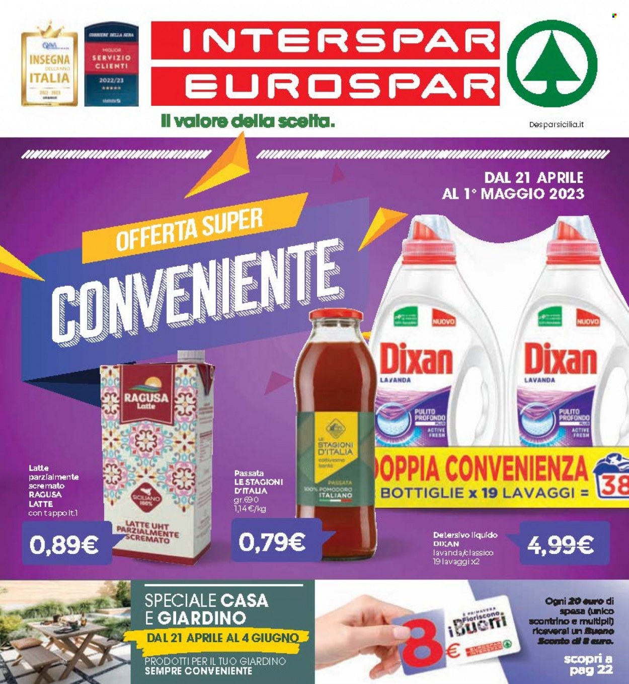 Volantino Eurospar - 21/4/2023 - 1/5/2023. Pagina 1