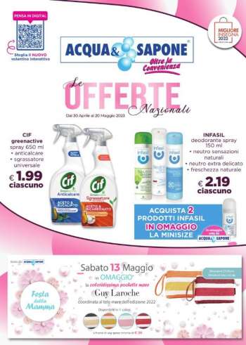 Volantino Acqua & Sapone - 30/4/2023 - 20/5/2023.