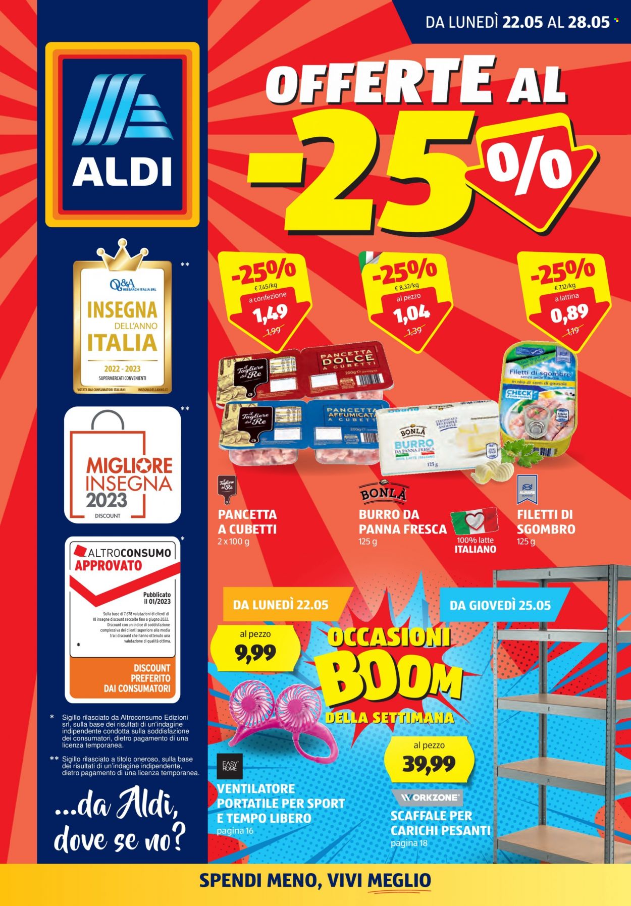 Volantino Aldi - 22/5/2023 - 28/5/2023. Pagina 1