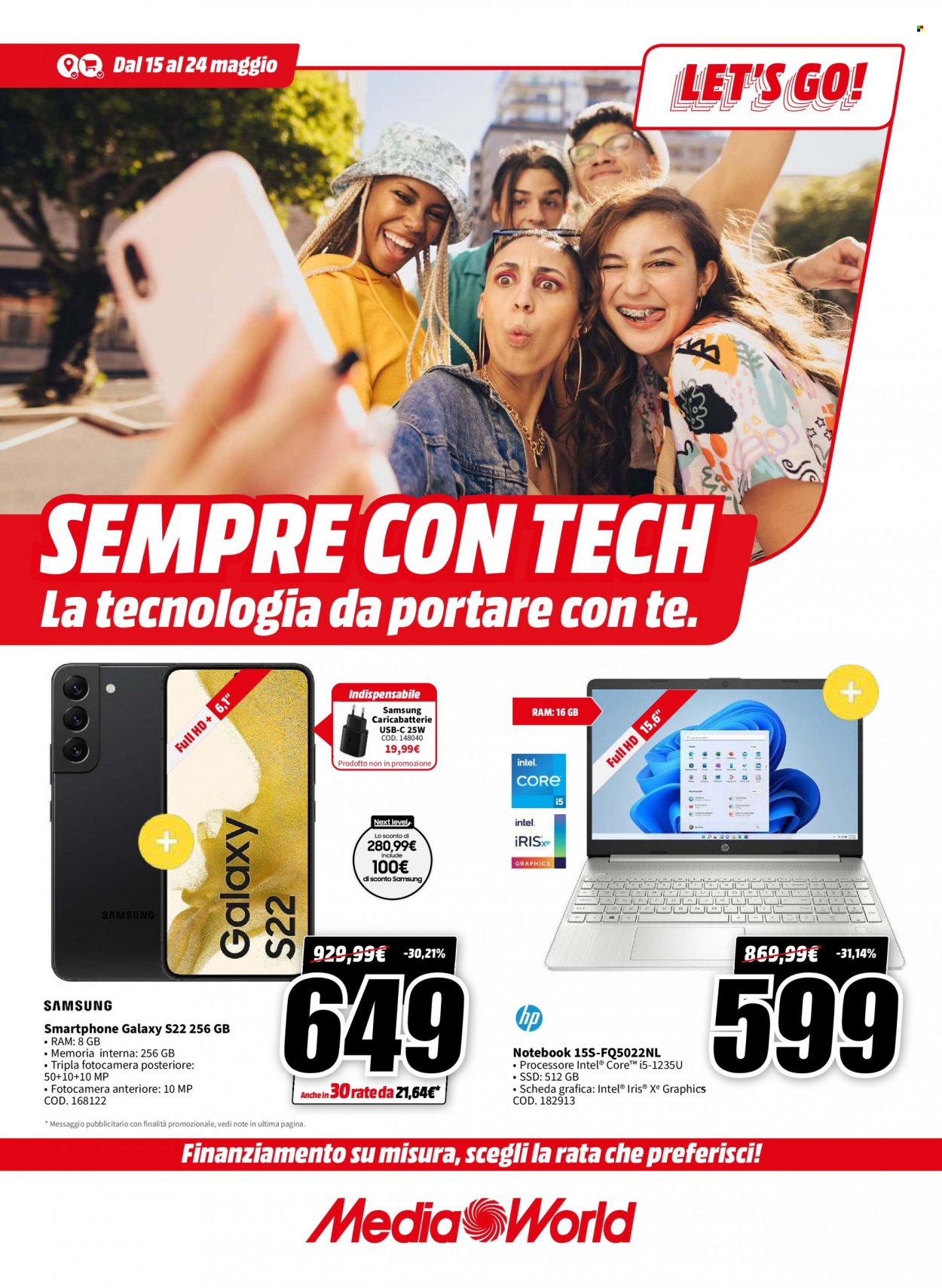 Volantino MediaWorld - 15/5/2023 - 24/5/2023. Pagina 1