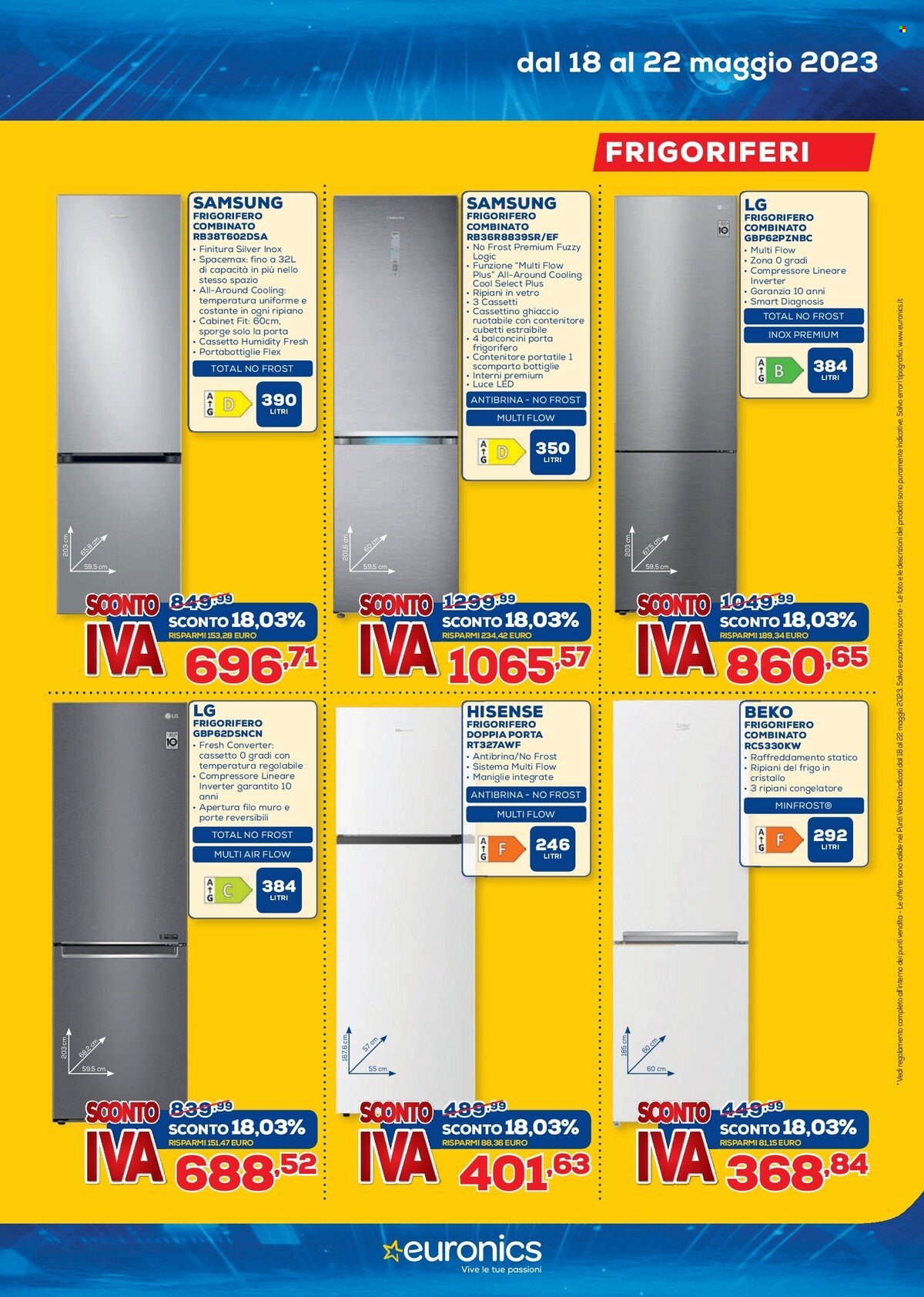 Volantino Euronics - 18/5/2023 - 22/5/2023. Pagina 16