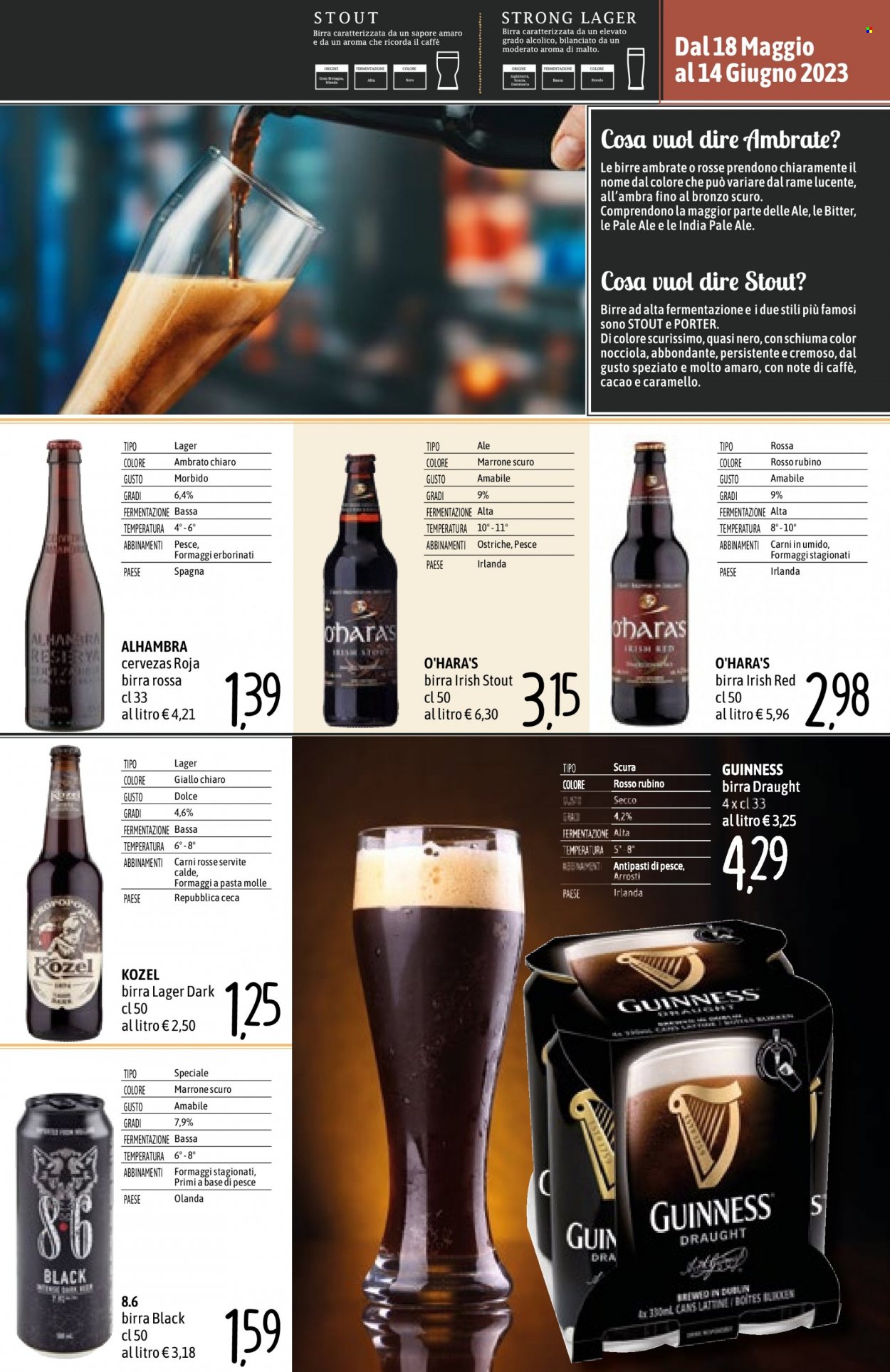 thumbnail - Volantino Emisfero - 18/5/2023 - 14/6/2023 - Prodotti in offerta - birra, birra tipo lager, Kozel, ostriche. Pagina 9.