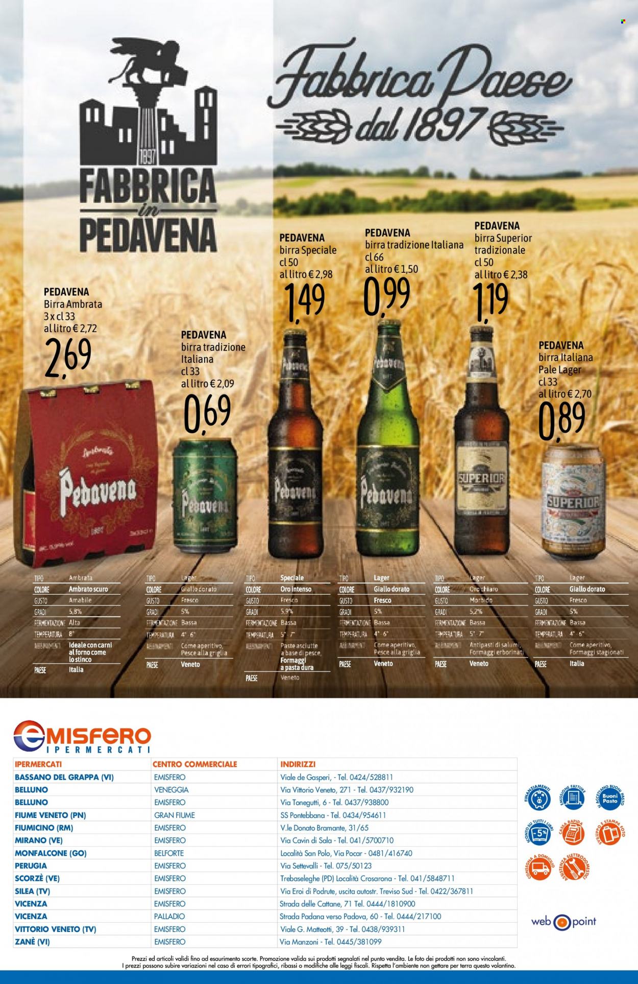 thumbnail - Volantino Emisfero - 18/5/2023 - 14/6/2023 - Prodotti in offerta - birra, birra tipo lager. Pagina 20.