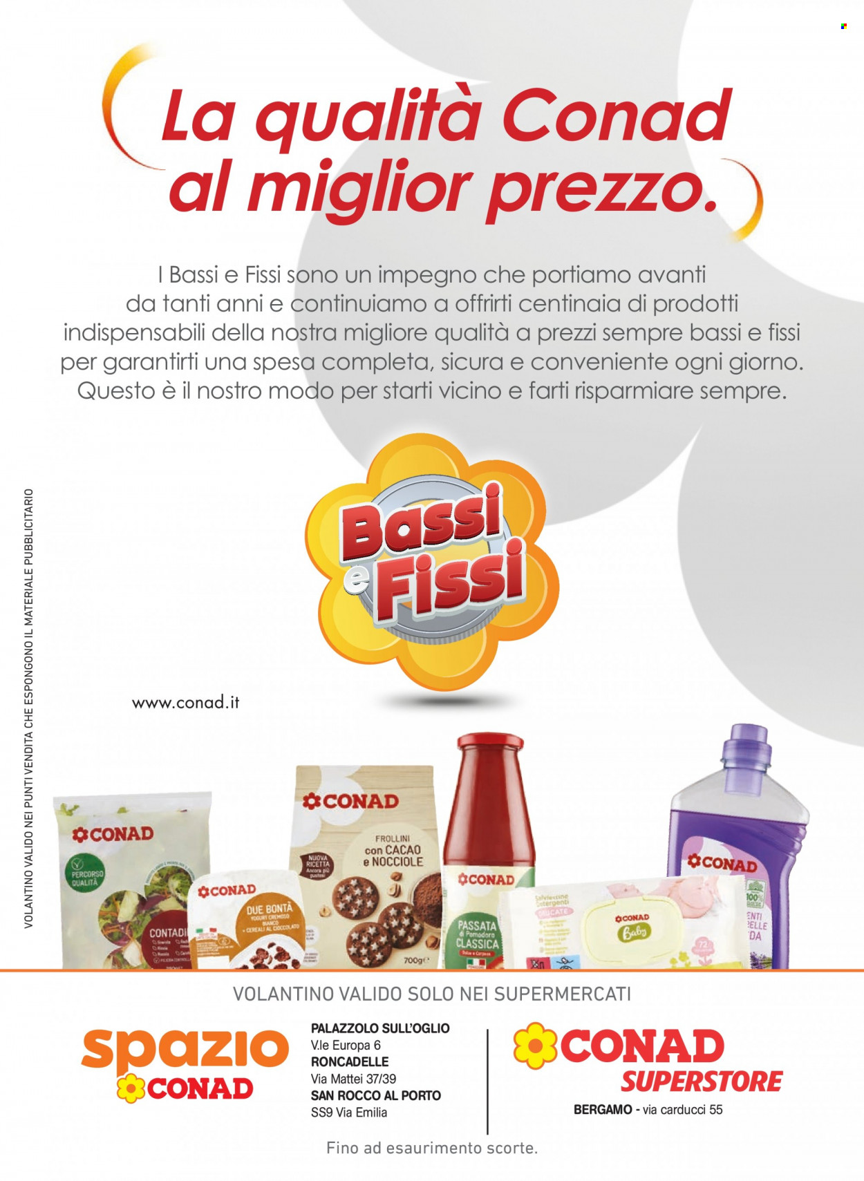 thumbnail - Volantino Conad - 23/5/2023 - 4/6/2023 - Prodotti in offerta - yogurt, frollini, passata di pomodoro, cereali, salviettine, salviettine detergenti. Pagina 24.
