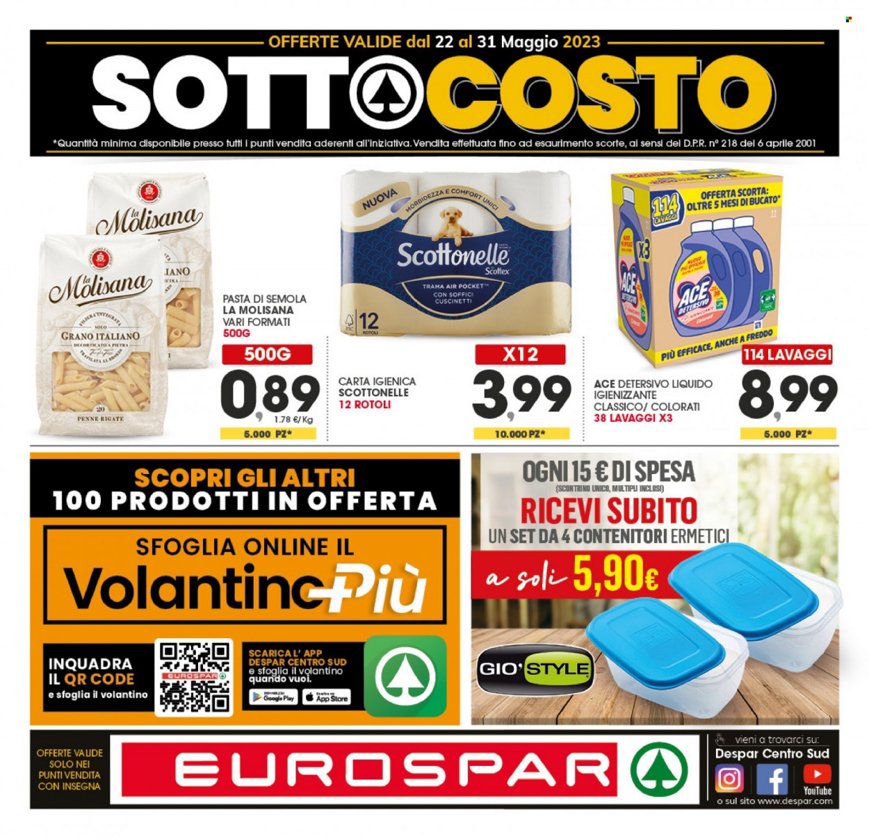 Volantino Eurospar - 22/5/2023 - 31/5/2023. Pagina 1