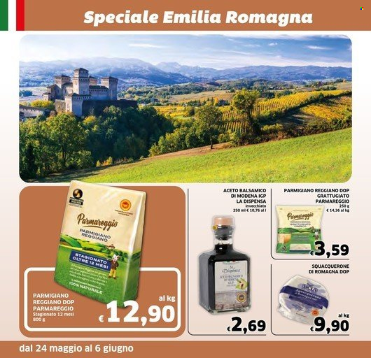 thumbnail - Volantino ECU Discount - 24/5/2023 - 6/6/2023 - Prodotti in offerta - formaggio, parmigiano, Parmareggio, aceto, aceto balsamico. Pagina 4.