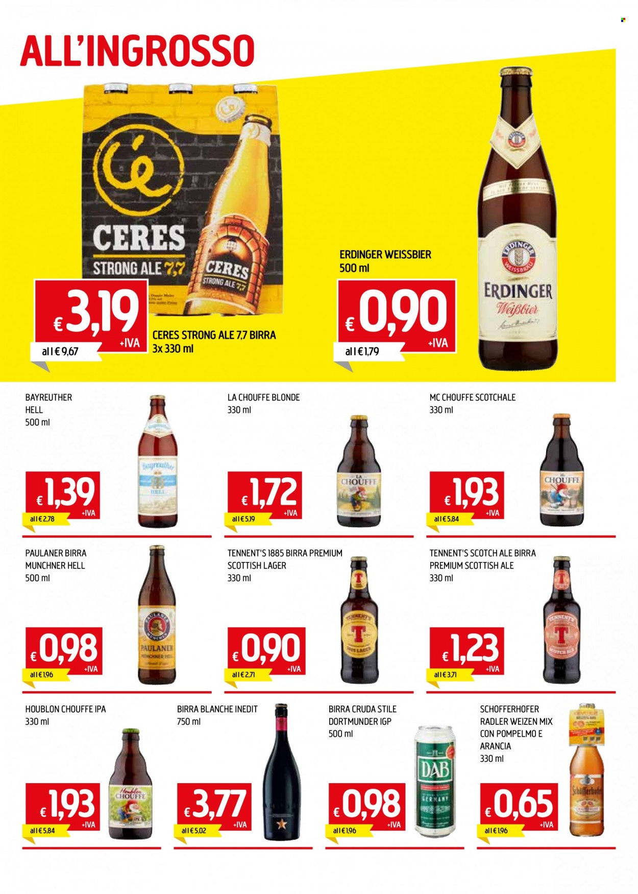 thumbnail - Volantino Famila - 25/5/2023 - 7/6/2023 - Prodotti in offerta - birra, birra tipo IPA, birra di frumento, birra tipo lager, Paulaner, Ceres, Tennent's. Pagina 7.