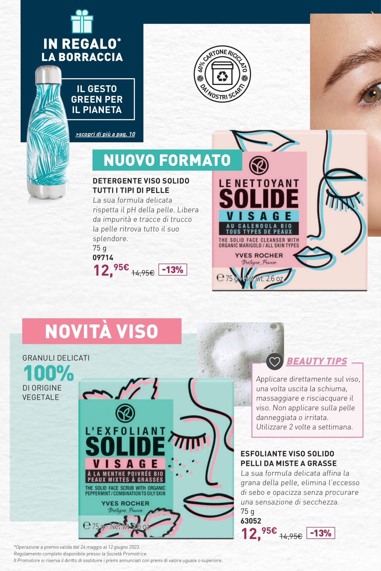 thumbnail - Volantino Yves Rocher - 24/5/2023 - 12/6/2023 - Prodotti in offerta - detergente, detergente viso. Pagina 10.