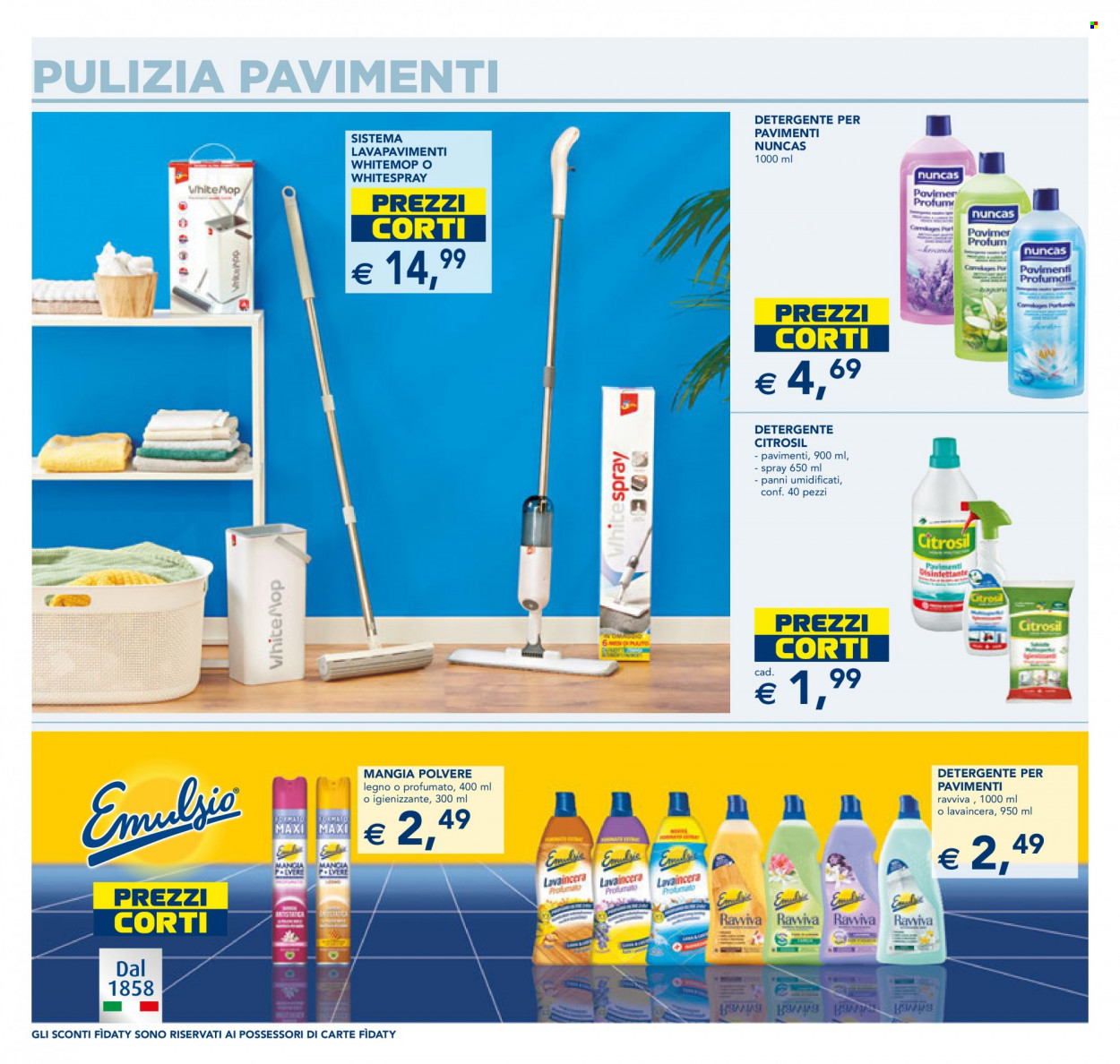 thumbnail - Volantino Esselunga - 25/5/2023 - 7/6/2023 - Prodotti in offerta - detergente, Nuncas, igienizzante, detergente pavimenti, Citrosil, panno, mop. Pagina 16.