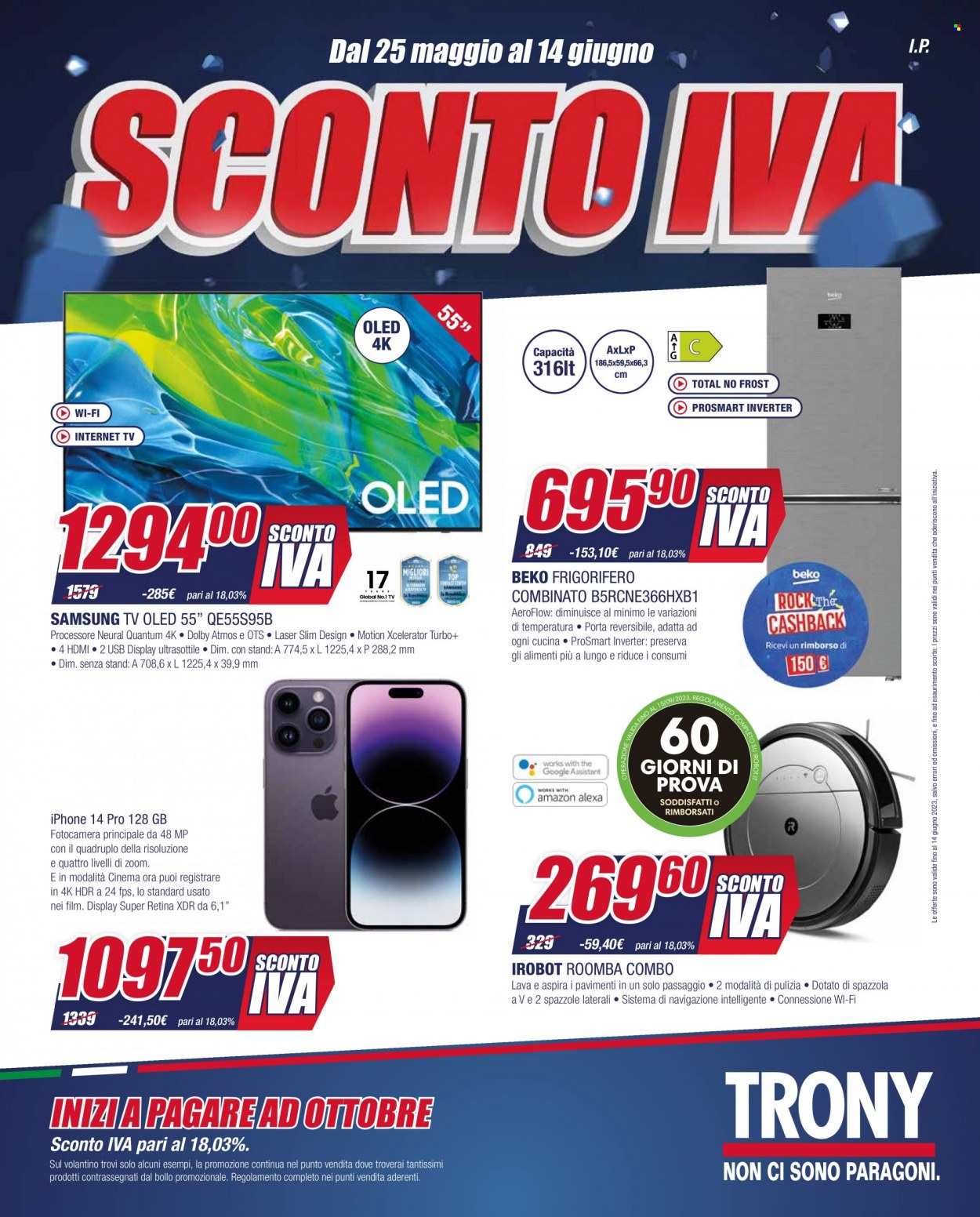 Volantino Trony - 25/5/2023 - 14/6/2023. Pagina 1