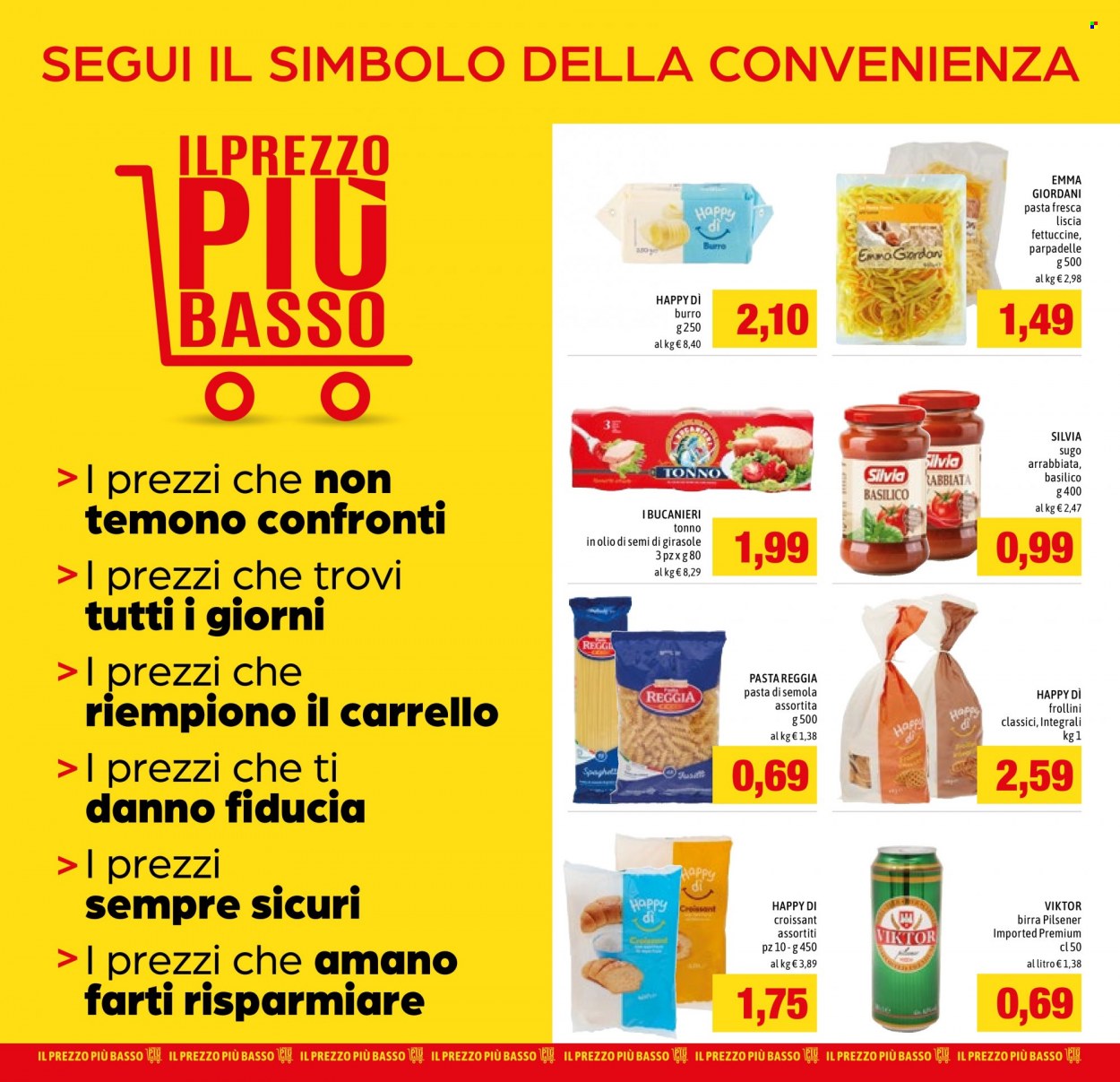 thumbnail - Volantino Famila - 25/5/2023 - 7/6/2023 - Prodotti in offerta - birra, croissant, tonno, sugo, frollini, tonno sott'olio, fettuccine, pasta fresca. Pagina 20.