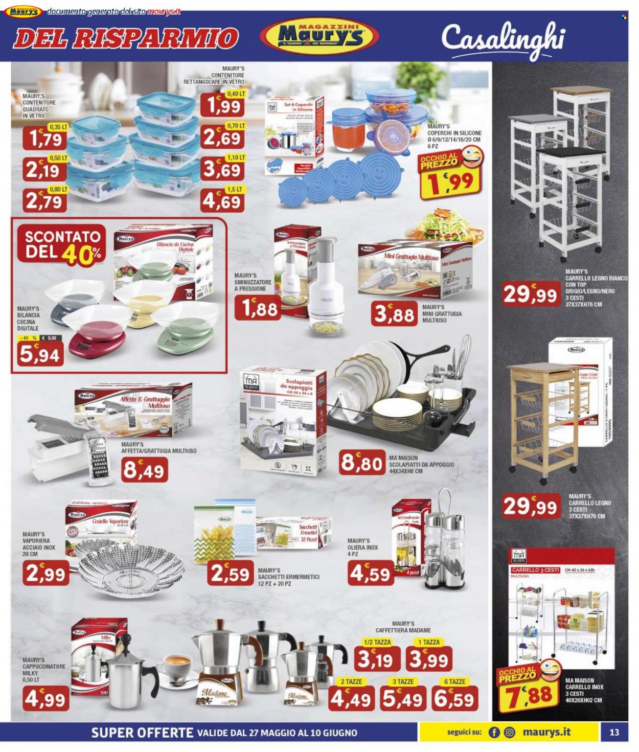 Volantino Maury's - 27/5/2023 - 10/6/2023. Pagina 13