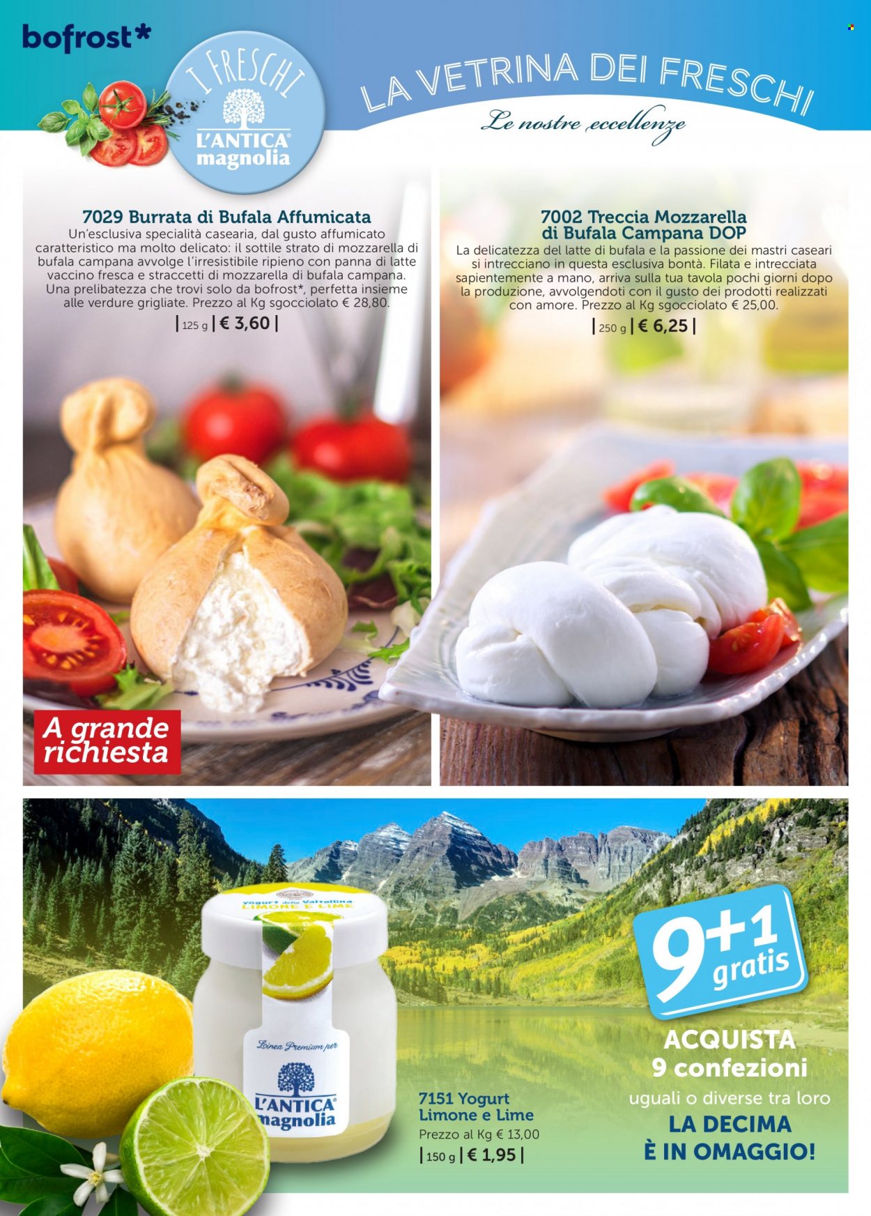 thumbnail - Volantino Bofrost - 5/6/2023 - 17/6/2023 - Prodotti in offerta - formaggio, mozzarella, burrata, mozzarella di bufala, yogurt. Pagina 6.