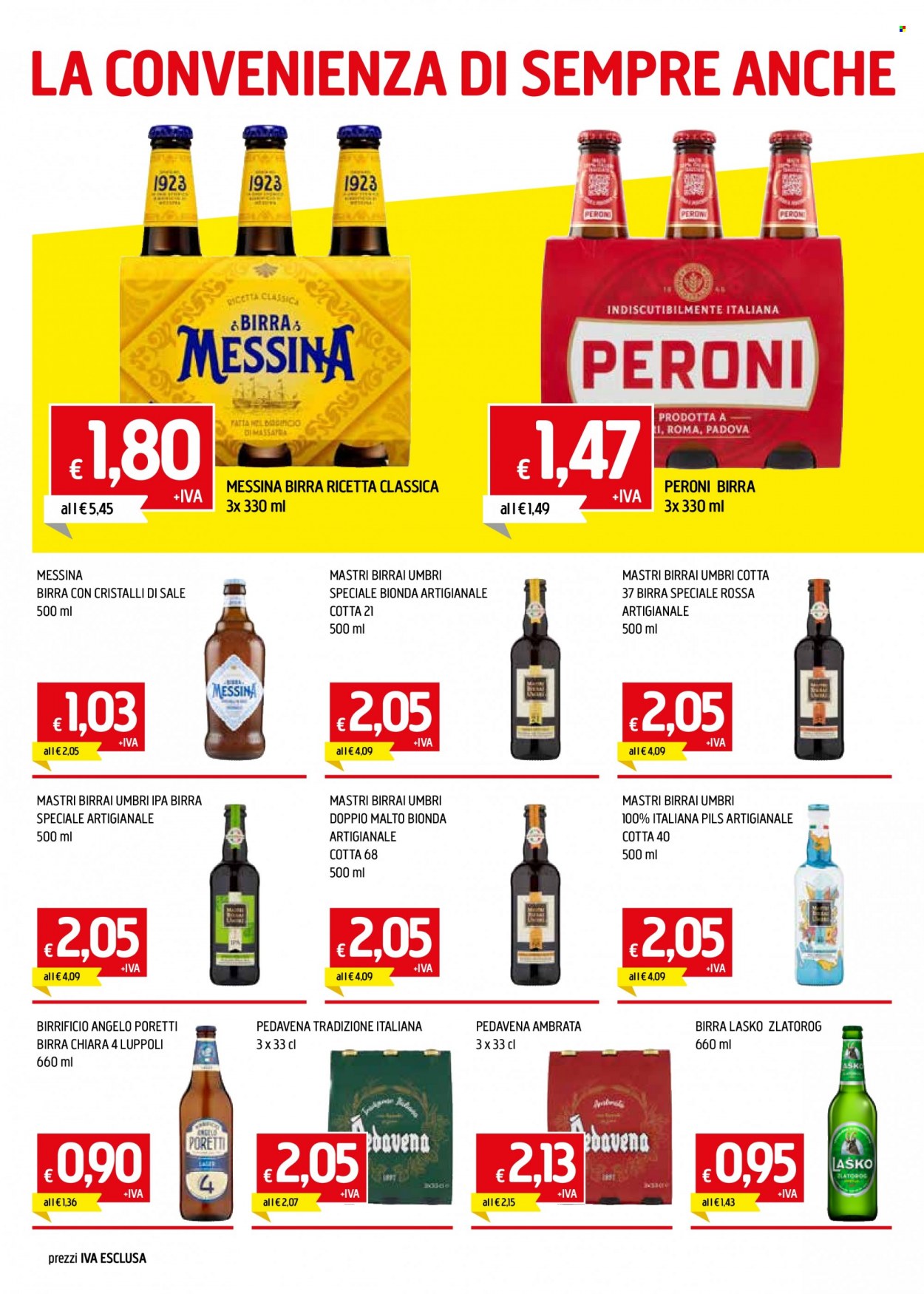 thumbnail - Volantino Galassia - 1/6/2023 - 14/6/2023 - Prodotti in offerta - Peroni, Angelo Poretti, birra, birra tipo IPA, birra tipo pilsner, Birra Messina. Pagina 6.