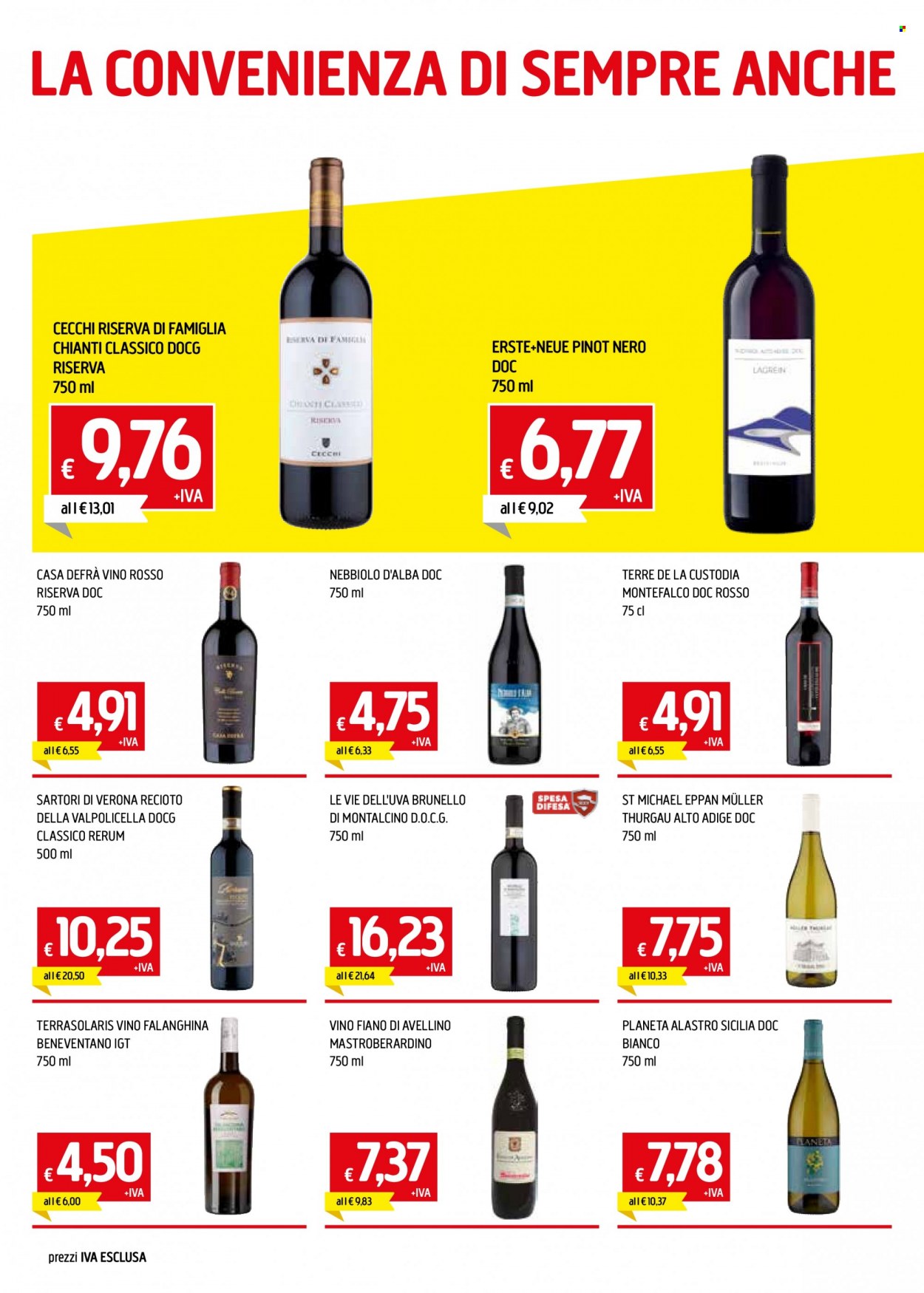 thumbnail - Volantino Galassia - 1/6/2023 - 14/6/2023 - Prodotti in offerta - vino rosso, Valpolicella, Pinot Nero, Chianti, Müller-Thurgau, vino, Brunello di Montalcino. Pagina 8.