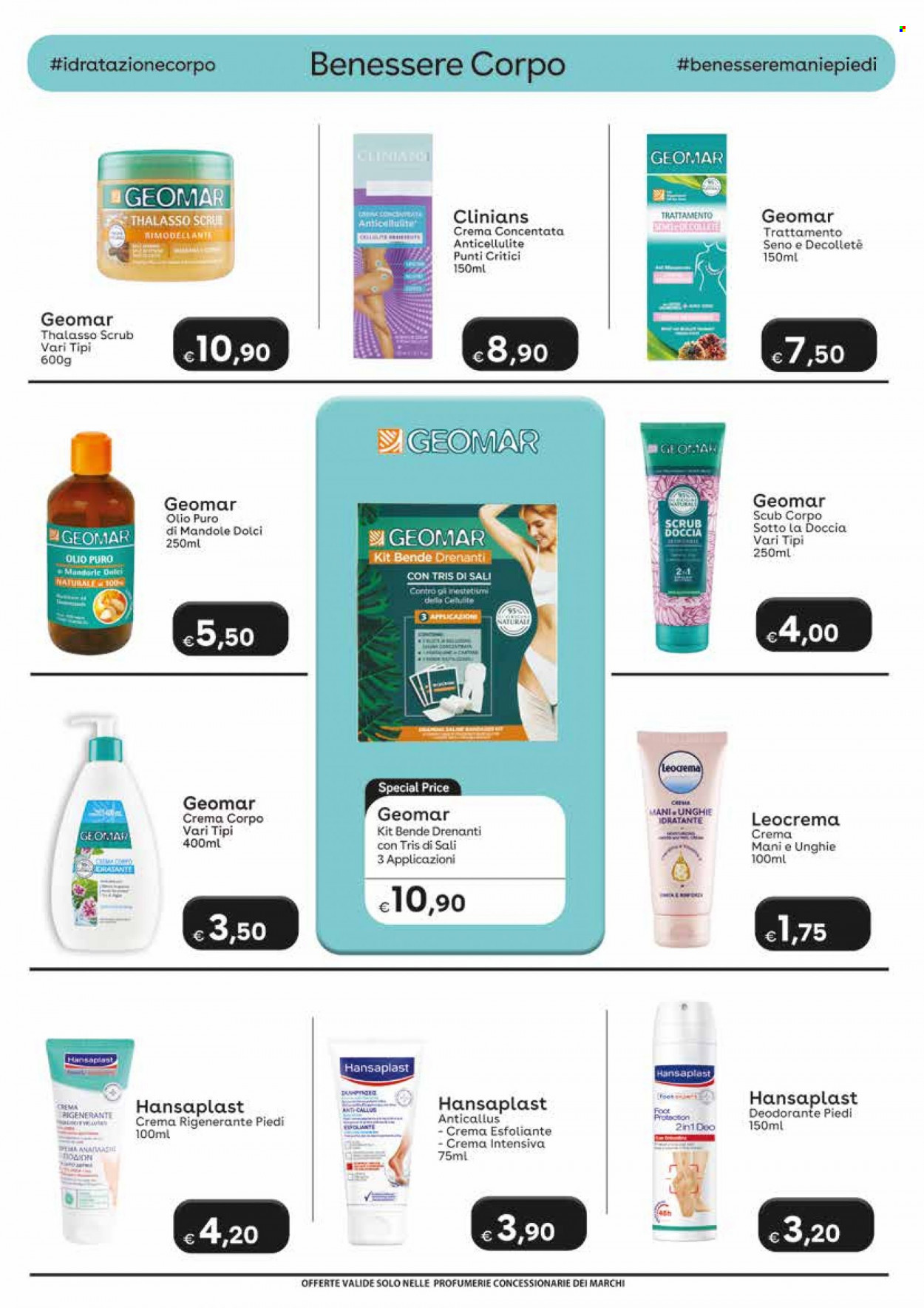 thumbnail - Volantino Idea Bellezza - 1/6/2023 - 25/6/2023 - Prodotti in offerta - crema corpo, Geomar, Clinians, Leocrema, crema mani, deodorante. Pagina 15.