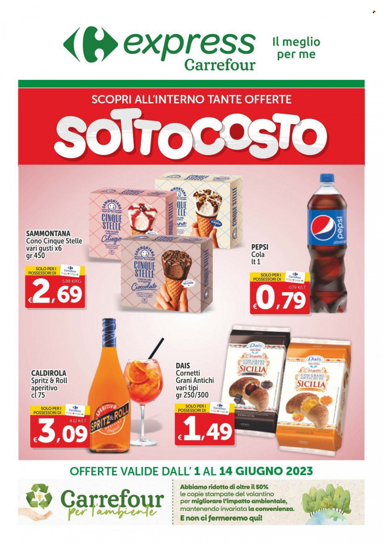 Volantino Carrefour - 1/6/2023 - 14/6/2023. Pagina 1