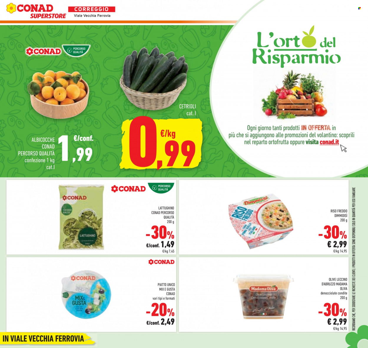 thumbnail - Volantino Conad - 7/6/2023 - 19/6/2023 - Prodotti in offerta - cetrioli, albicocche, riso. Pagina 43.