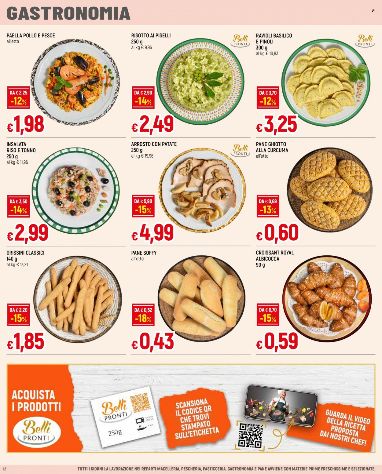 thumbnail - Volantino Galassia - 8/6/2023 - 21/6/2023 - Prodotti in offerta - croissant, risotto, paella, grissini, ravioli, riso. Pagina 12.