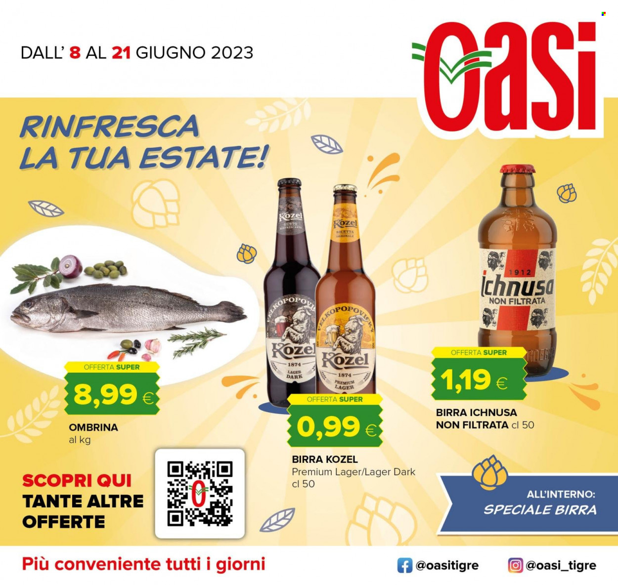 Volantino Oasi - 8/6/2023 - 21/6/2023. Pagina 1