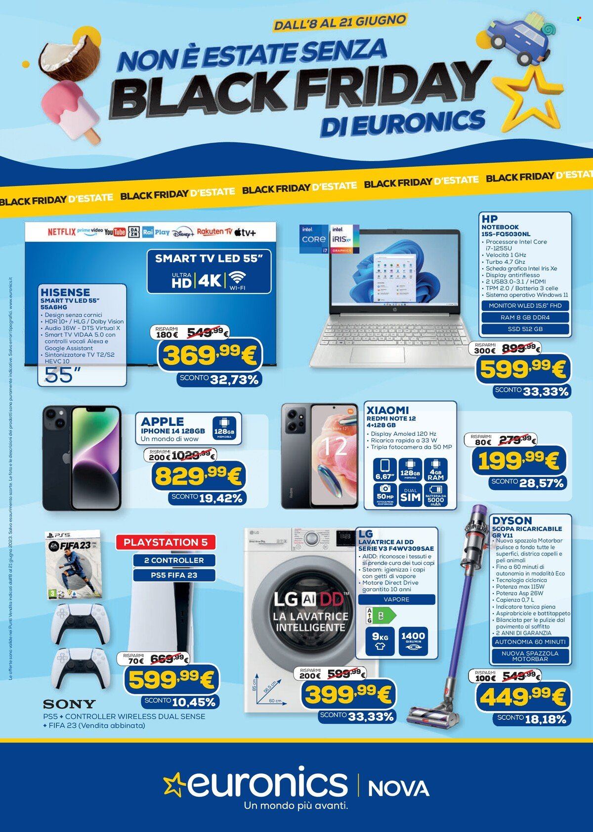 Volantino Euronics - 8/6/2023 - 21/6/2023. Pagina 1