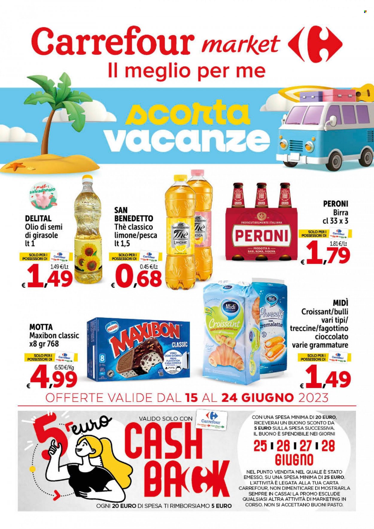 Volantino Carrefour - 15/6/2023 - 24/6/2023. Pagina 1