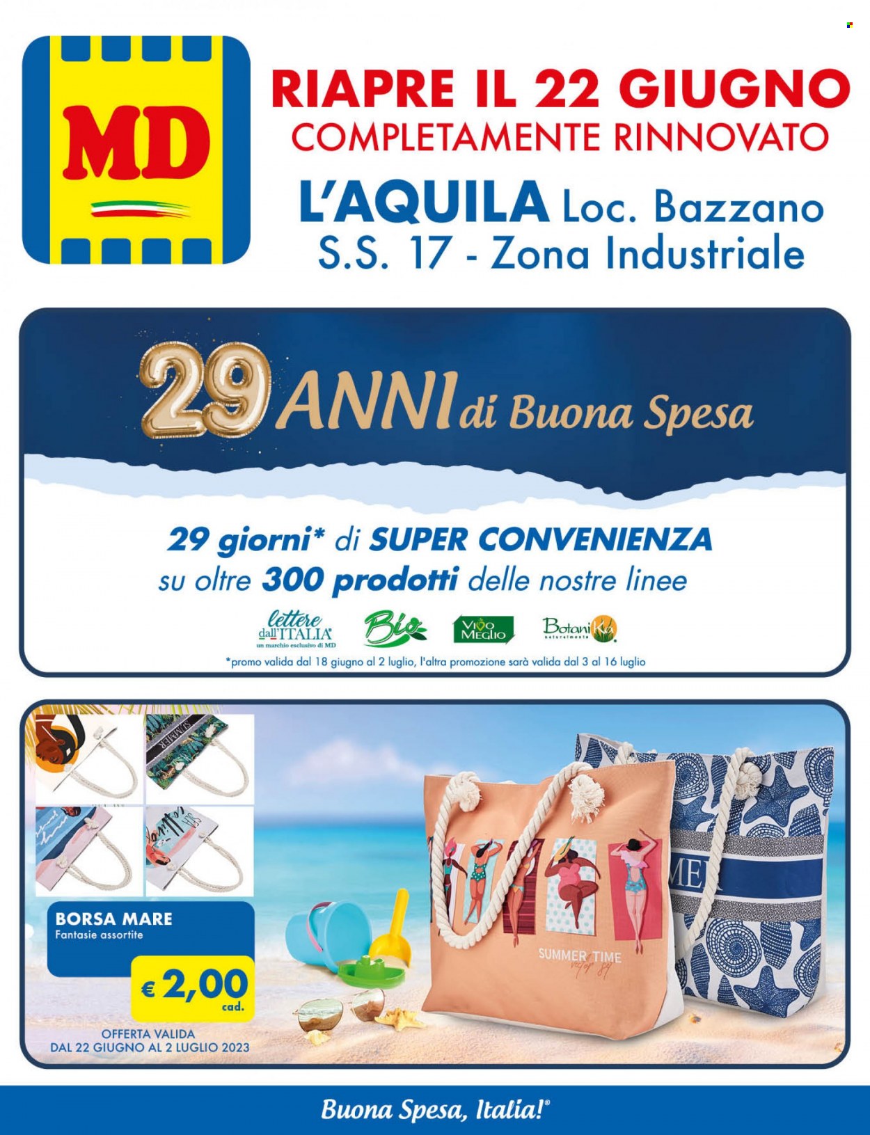 Volantino MD Discount - 22/6/2023 - 2/7/2023. Pagina 1