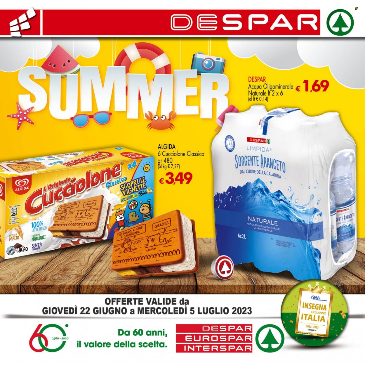 Volantino Eurospar - 22/6/2023 - 5/7/2023. Pagina 1