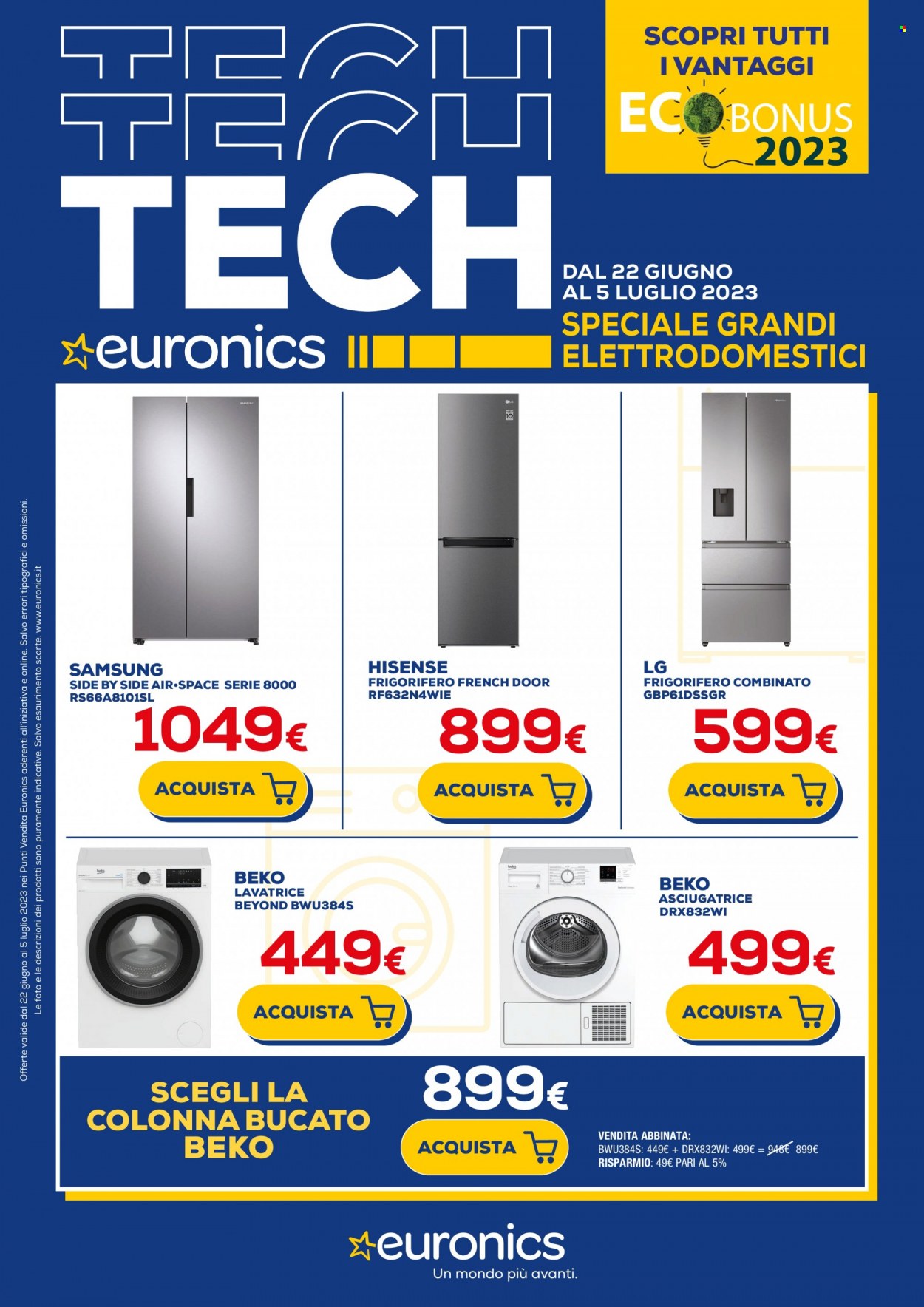 Volantino Euronics - 22/6/2023 - 7/7/2023. Pagina 1