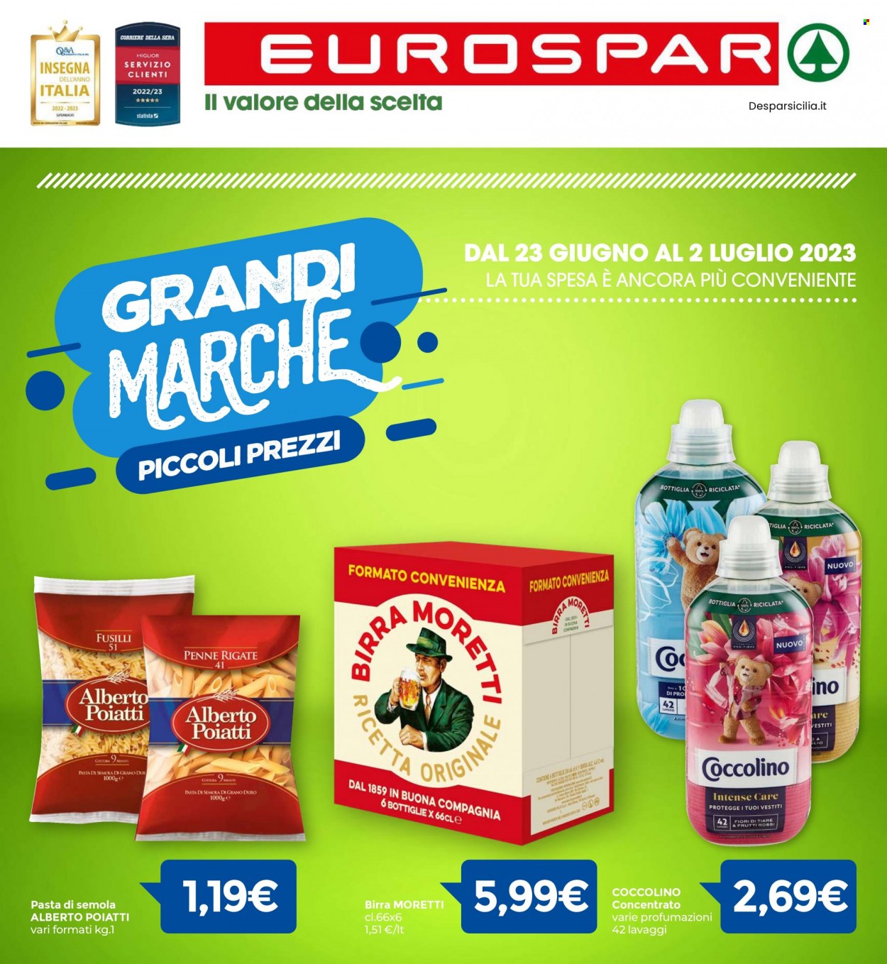 Volantino Eurospar - 23/6/2023 - 2/7/2023. Pagina 1