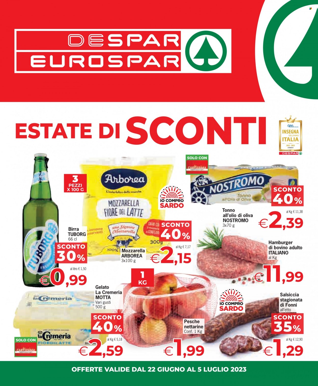 Volantino Eurospar - 22/6/2023 - 5/7/2023. Pagina 1