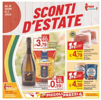 Volantino Iper, La grande i - 26/6/2023 - 9/7/2023.