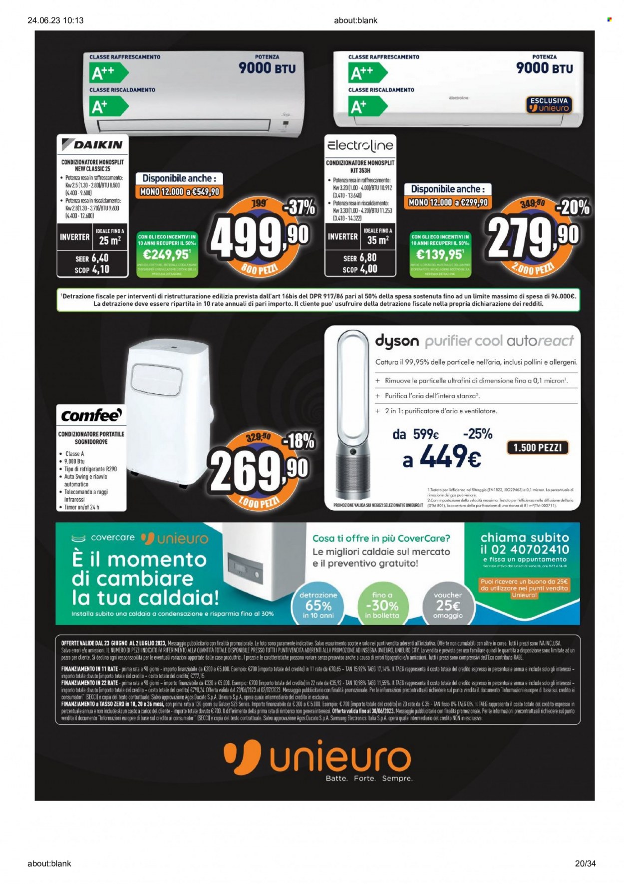 Volantino Unieuro - 23/6/2023 - 2/7/2023. Pagina 20