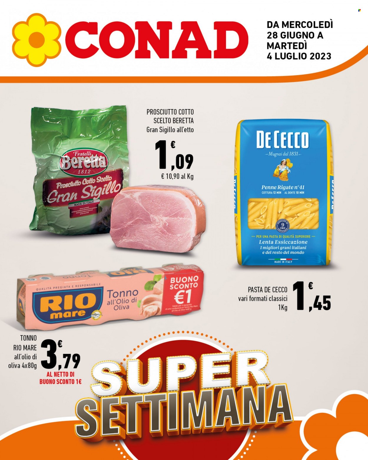 Volantino Conad - 28/6/2023 - 4/7/2023. Pagina 1