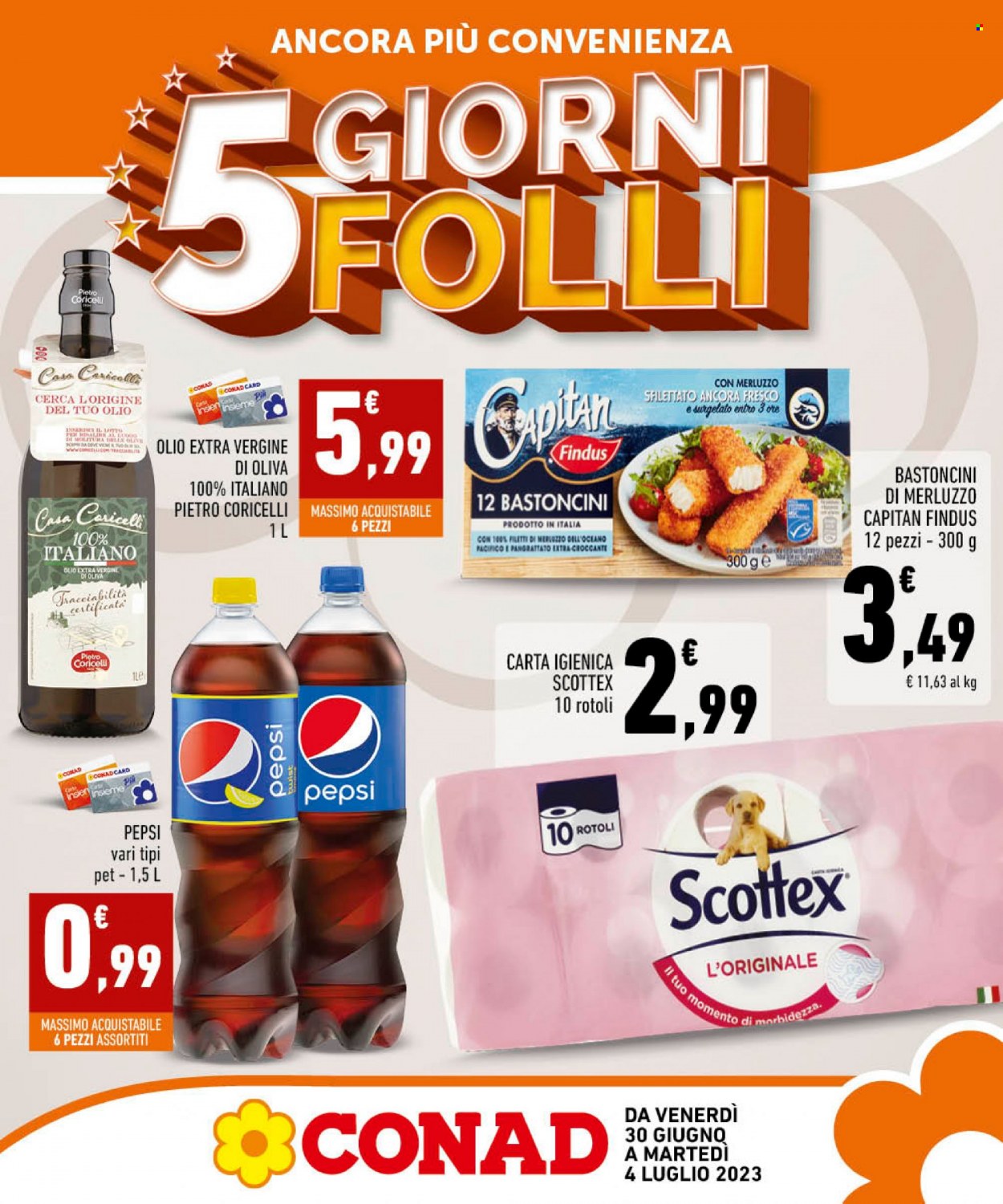 Volantino Conad - 30/6/2023 - 4/7/2023. Pagina 1