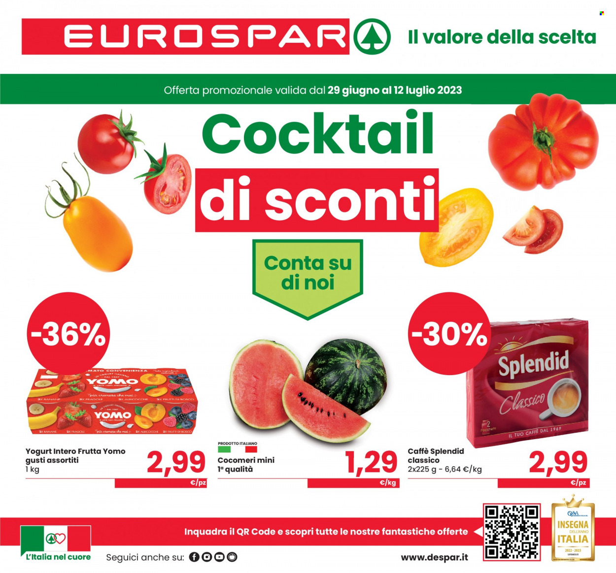 Volantino Eurospar - 29/6/2023 - 12/7/2023. Pagina 1