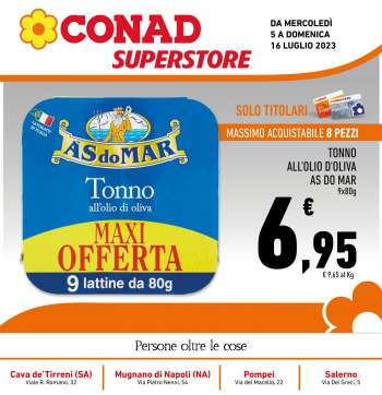 Volantino Conad Superstore - 5/7/2023 - 16/7/2023.