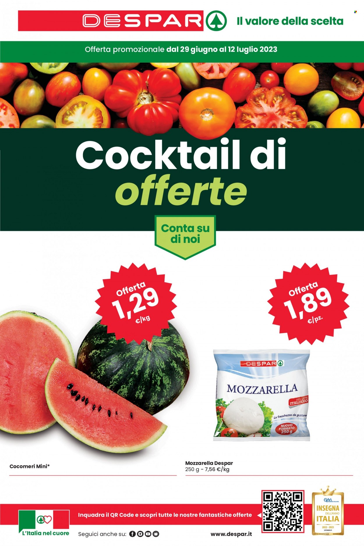 Volantino Despar - 29/6/2023 - 12/7/2023. Pagina 1