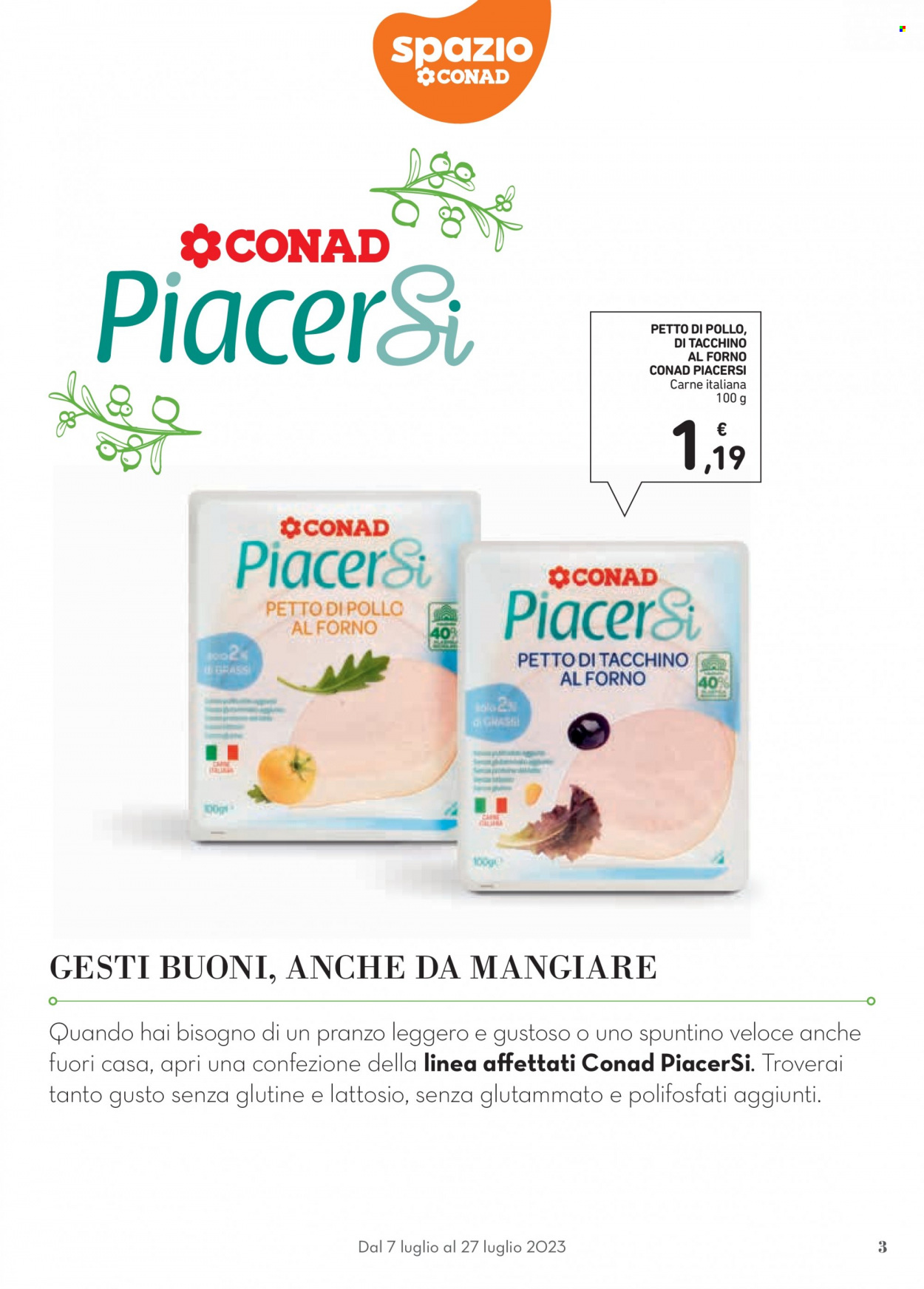 Volantino Spazio Conad - 7/7/2023 - 27/7/2023. Pagina 3
