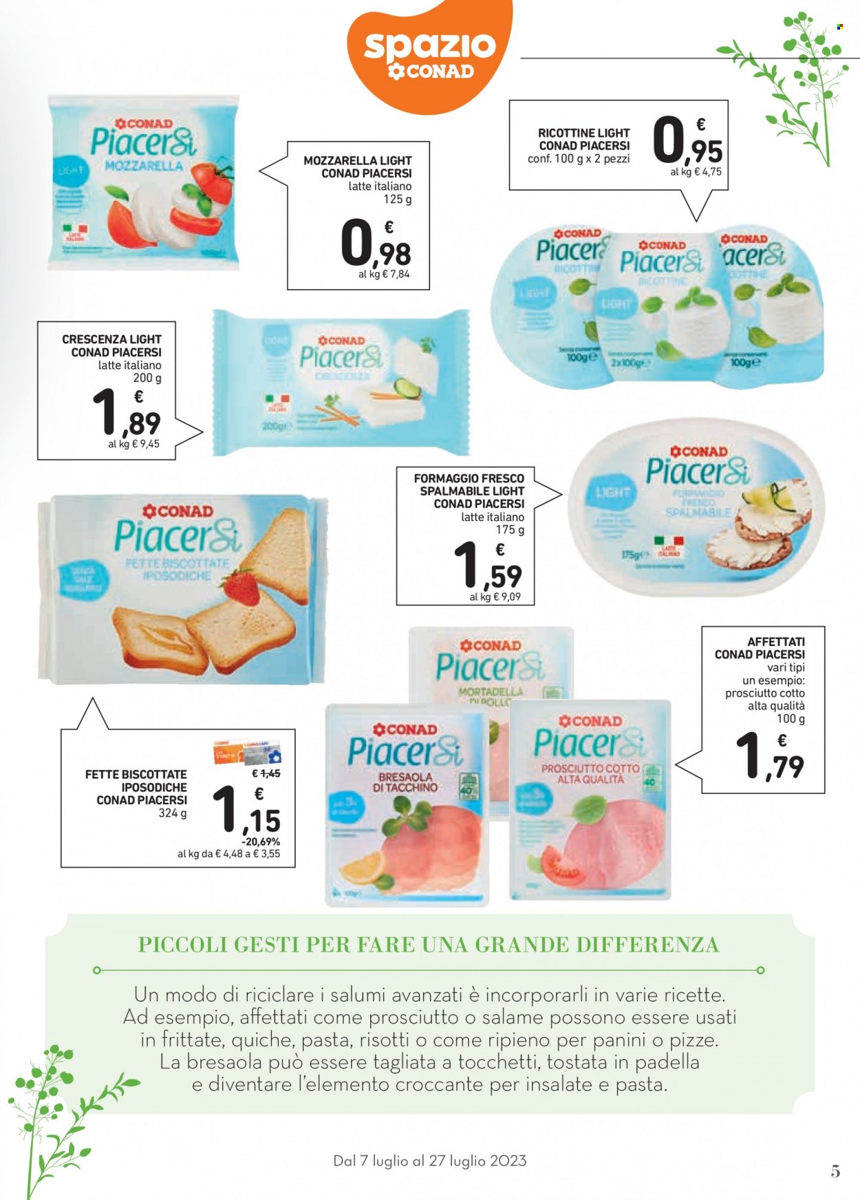 Volantino Spazio Conad - 7/7/2023 - 27/7/2023. Pagina 5