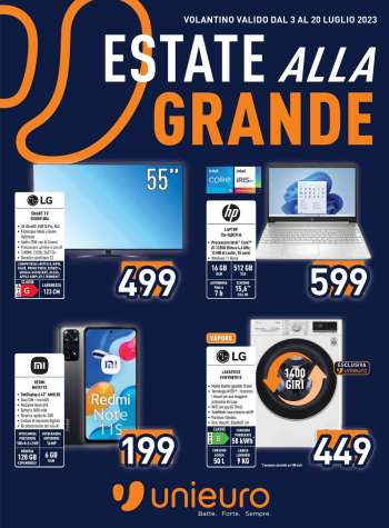 Volantino Unieuro - 3/7/2023 - 20/7/2023.