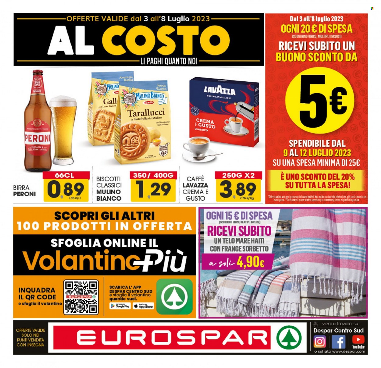 Volantino Eurospar - 3/7/2023 - 8/7/2023. Pagina 1